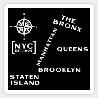 Minimalist NYC (White) Sticker